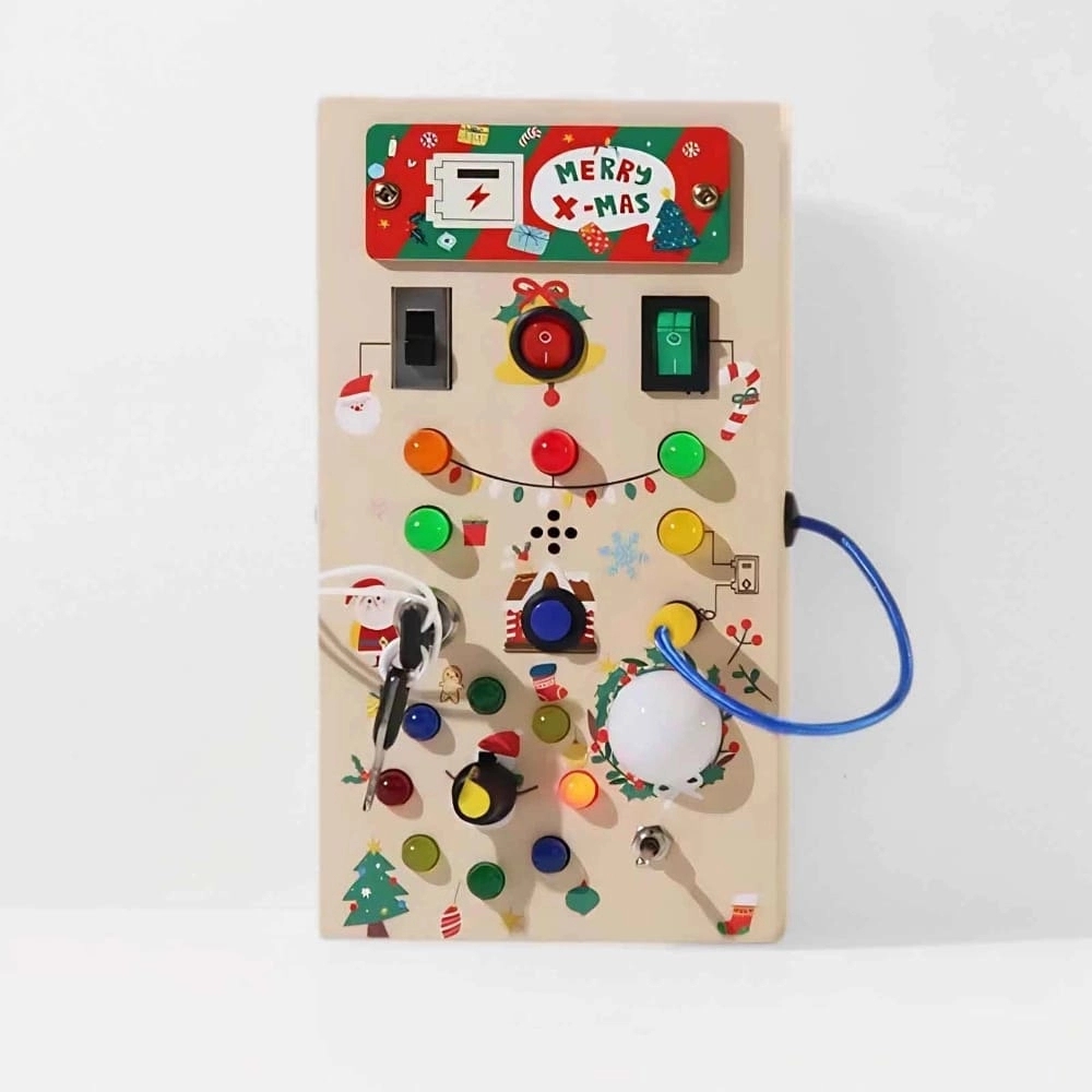 x-mas sensory busy board - 1