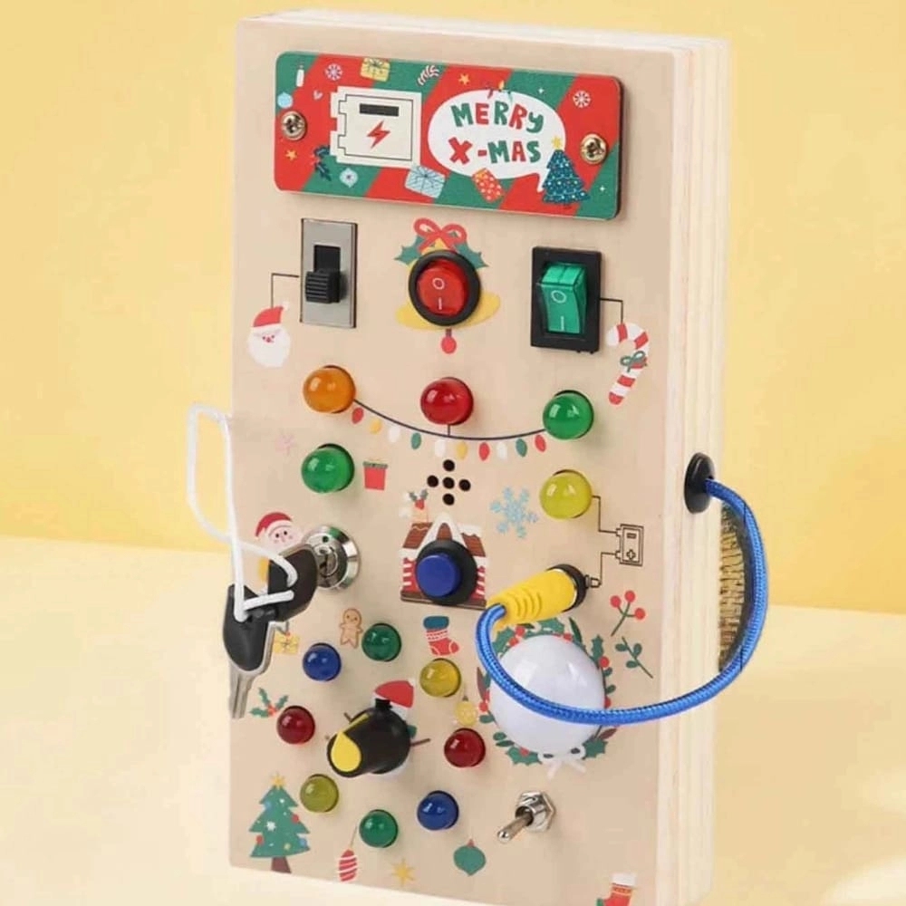 x-mas sensory busy board - 3