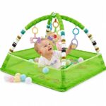 Green gym mat