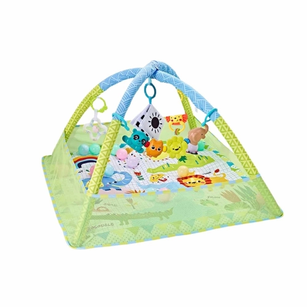 Green gym mat