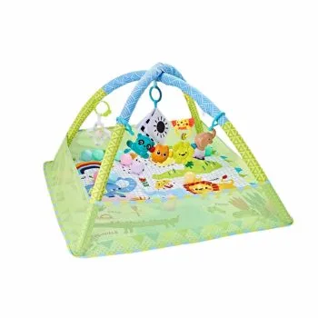 Premium Baby Play Gym Mat with Net Soft Fitness Tummy Time Mat 0-24 Months Baby - Green Color