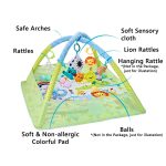 baby play gym mat with net blue color