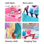 baby play gym mat with net blue color