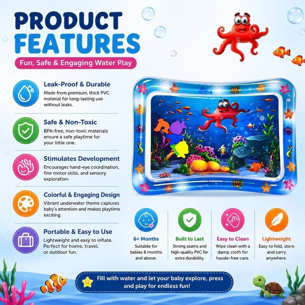 square inflatable octopus mat - 2