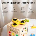 montessori busy board cube play time