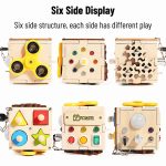 montessori busy board cube play time
