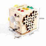 montessori busy board cube play time