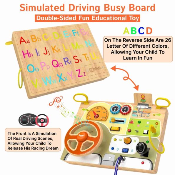 Car Driving Wheel Busy Board Sensory Toys