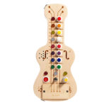 Wooden Guitar Musical LED Light Montessori Busy Board