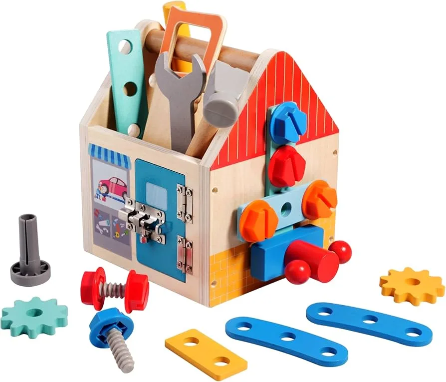 61jdBfWKkLL._AC_UF894,1000_QL80_ Montessori Wooden Tool Set for Kids