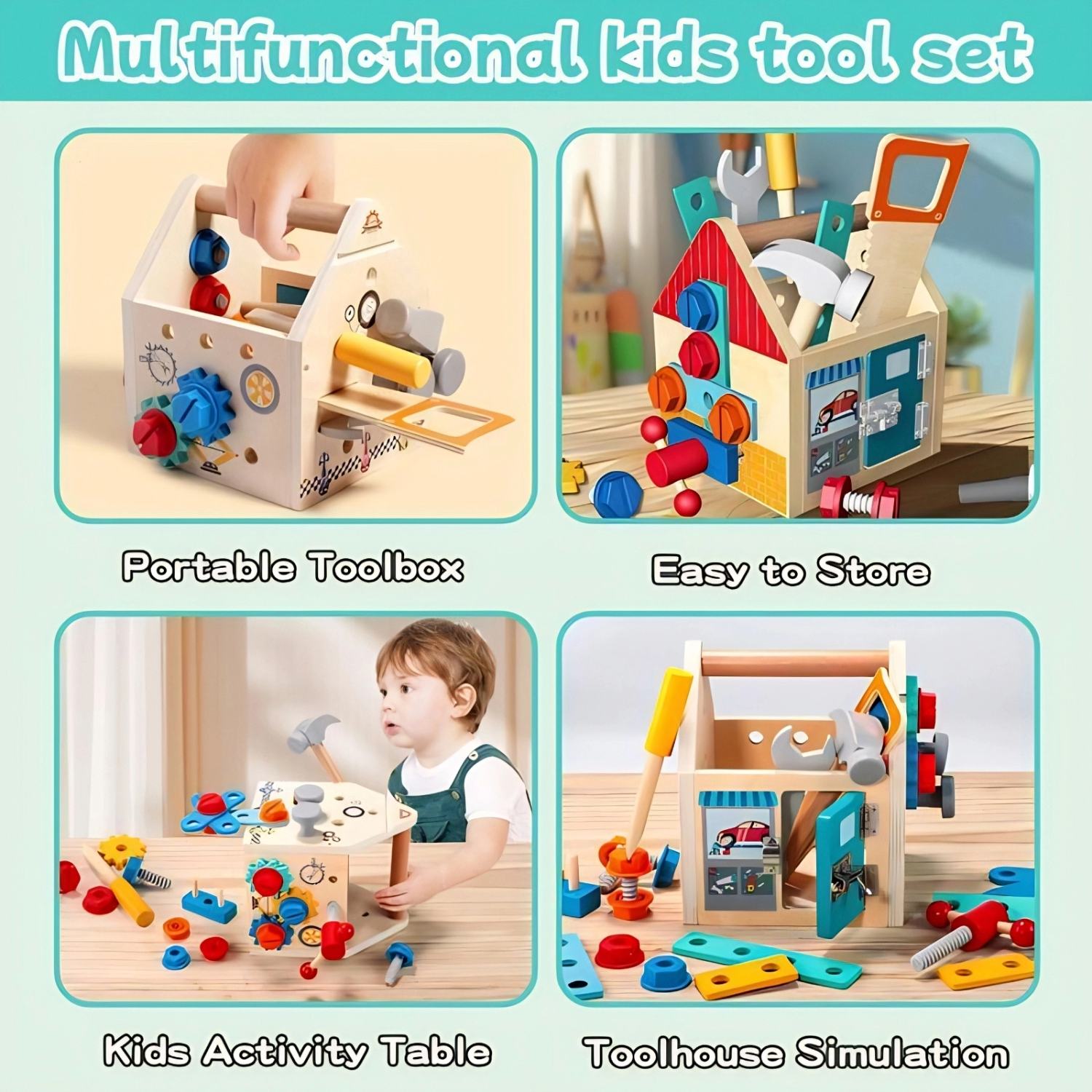 Instrument toy set (3) Montessori musical toy and teether set