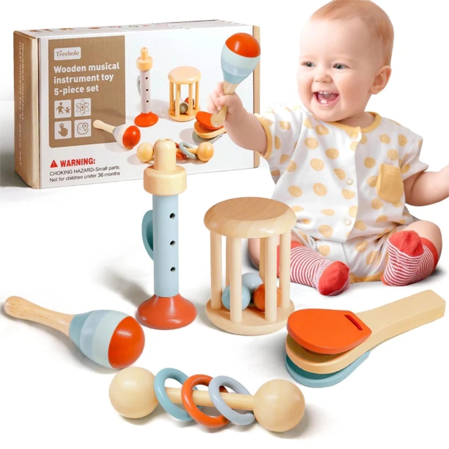 Montessori musical toy and teether set (12) Montessori musical toy and teether set