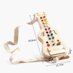 Wooden Guitar Musical LED Light Montessori Busy Board