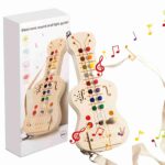 Wooden Guitar Musical LED Light Montessori Busy Board