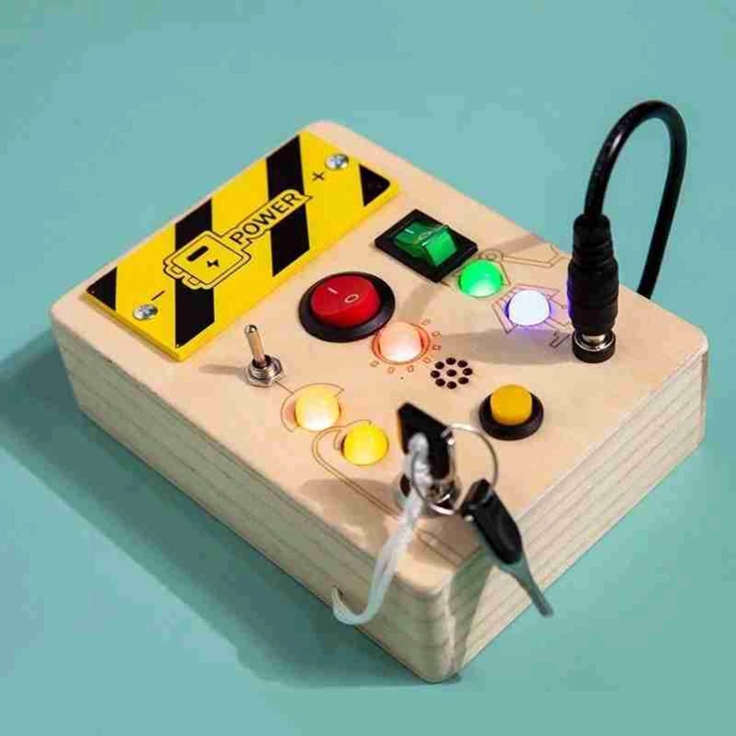Montessori wooden busy board UK (13)