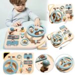 wooden busy board with steering wheel (5)