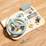 wooden busy board with steering wheel (5)