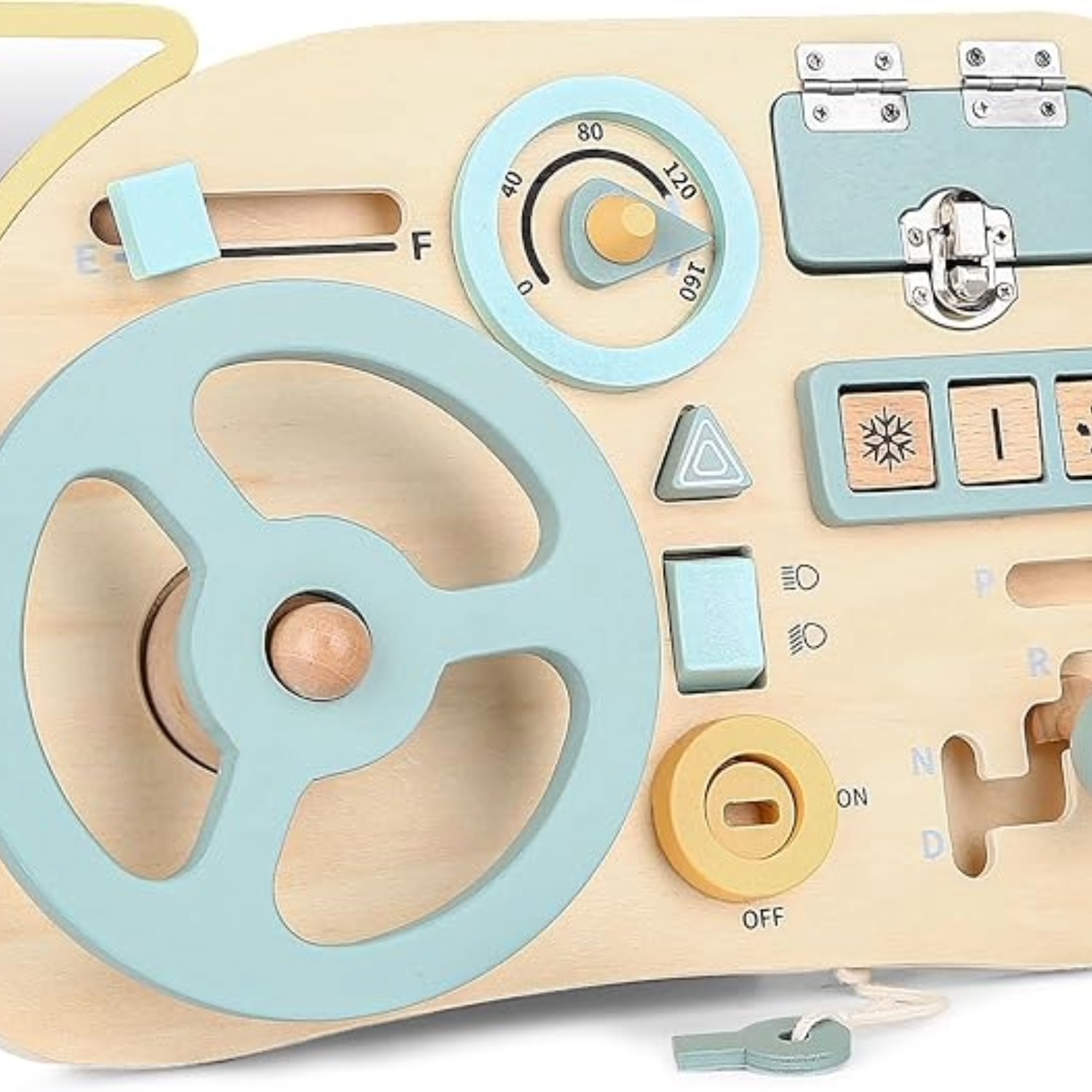 wooden busy board with steering wheel (6)
