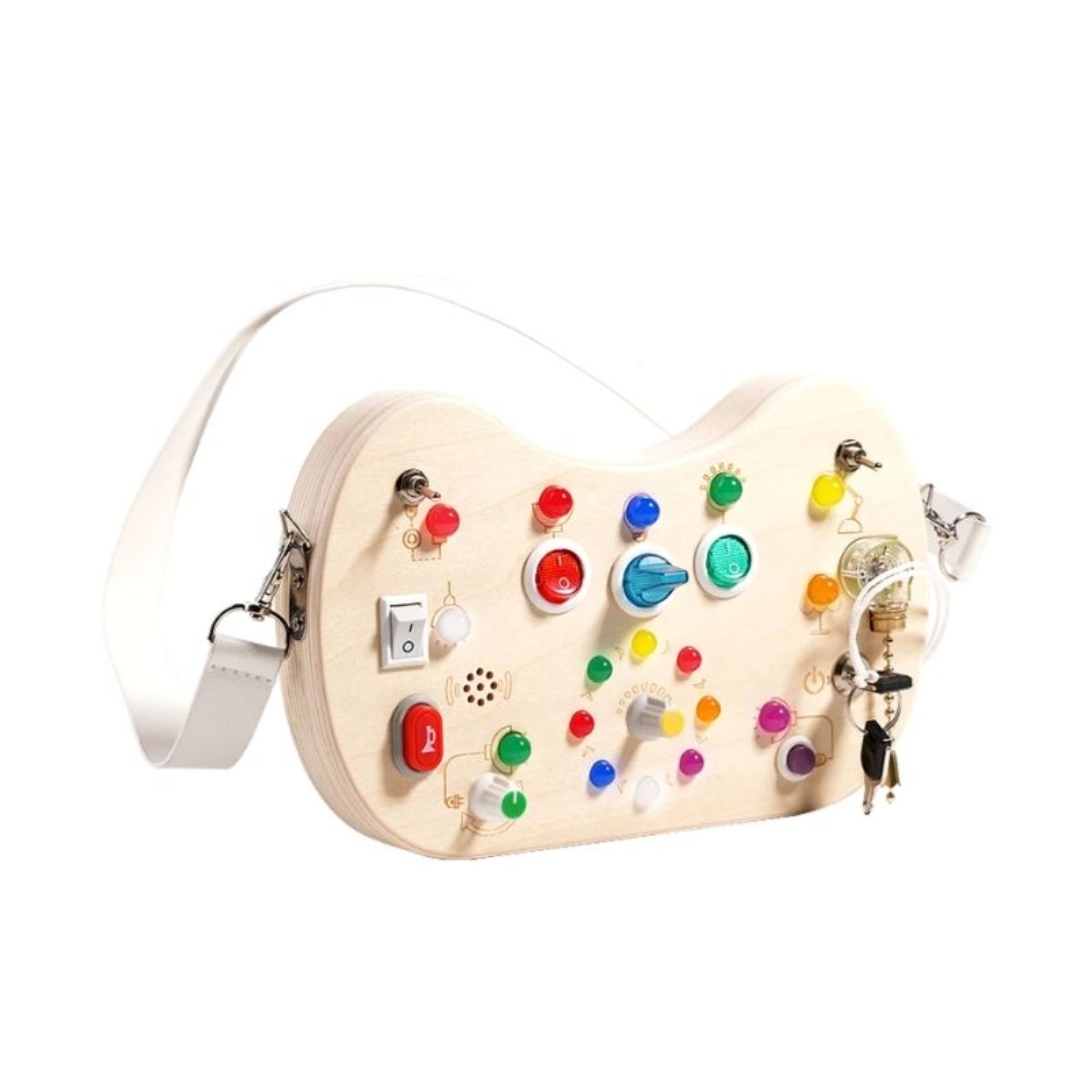 Busy Board Toy with LED Lights (1) Busy Board Toy with LED Lights