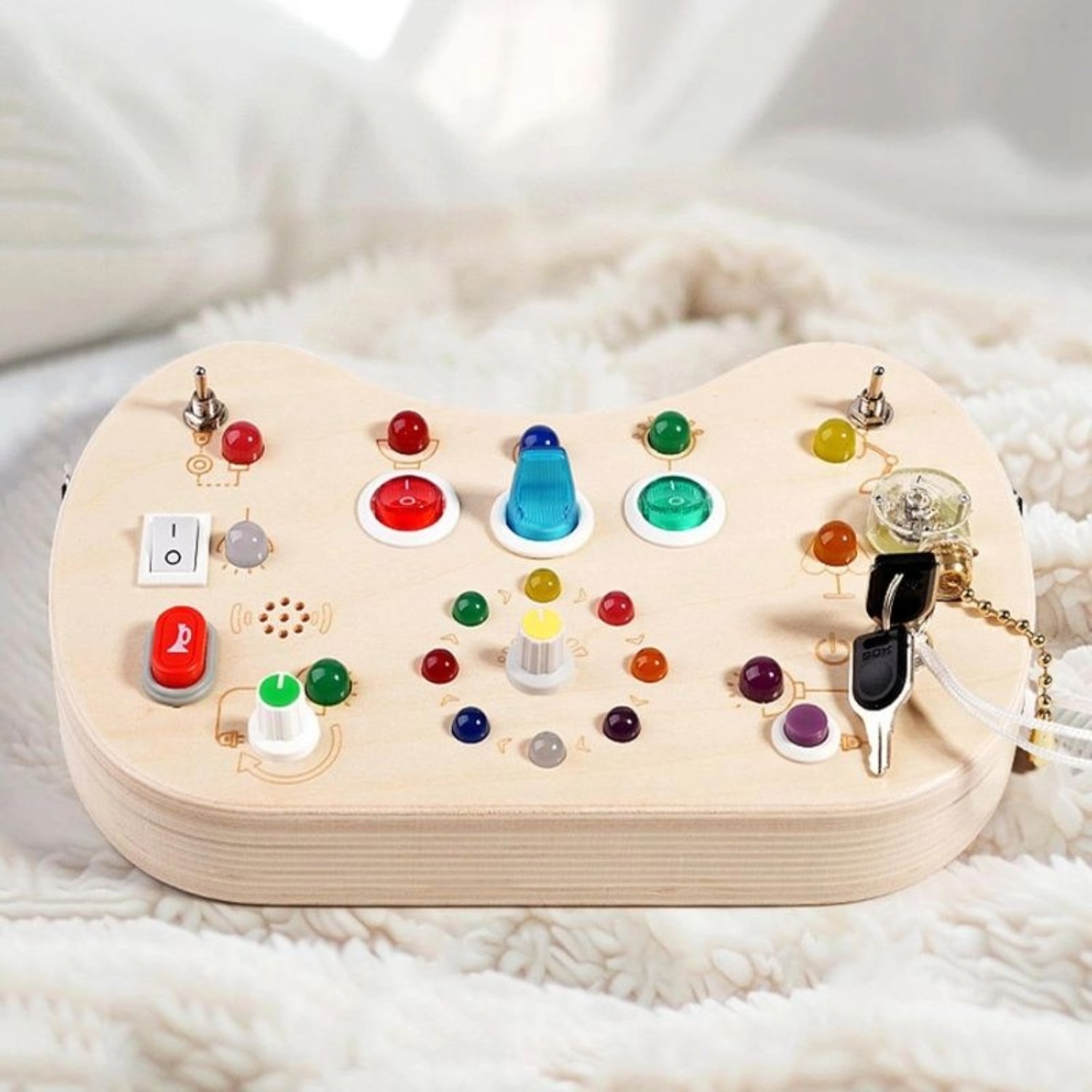 Busy Board Toy with LED Lights (11)