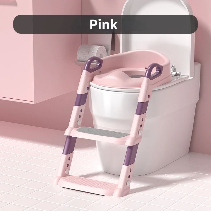pink baby toilet seat with ladder UK