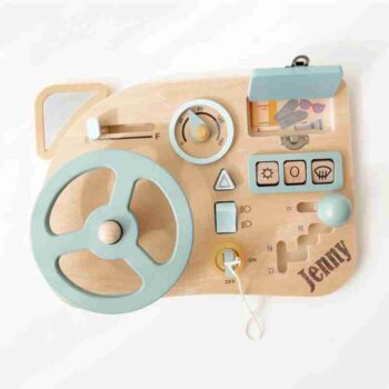 engrave name busy board for 1 year old