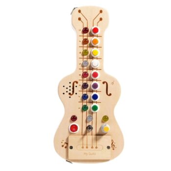 wooden guitar busy board