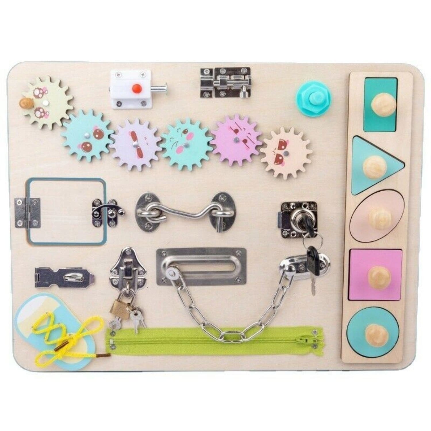 Montessori Busy Board (1) Montessori Busy Board