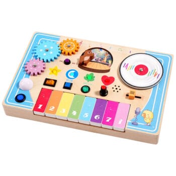 Wooden Montessori DJ Music Busy Board