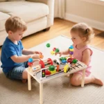Wooden Montessori Activity Table for Toddlers (3)